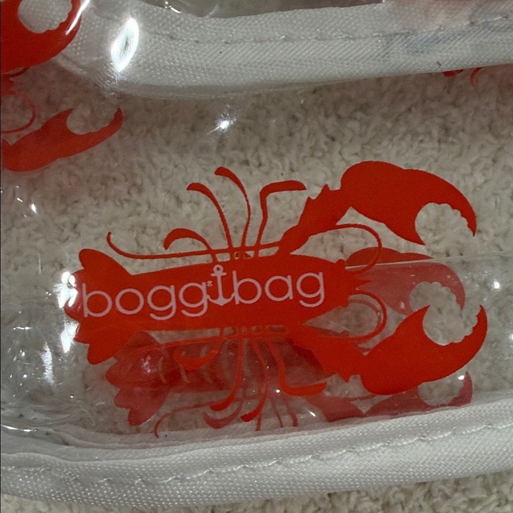 BOGG BAG Clear Pouch with Orange Lobster Graphic - Picture 2 of 5